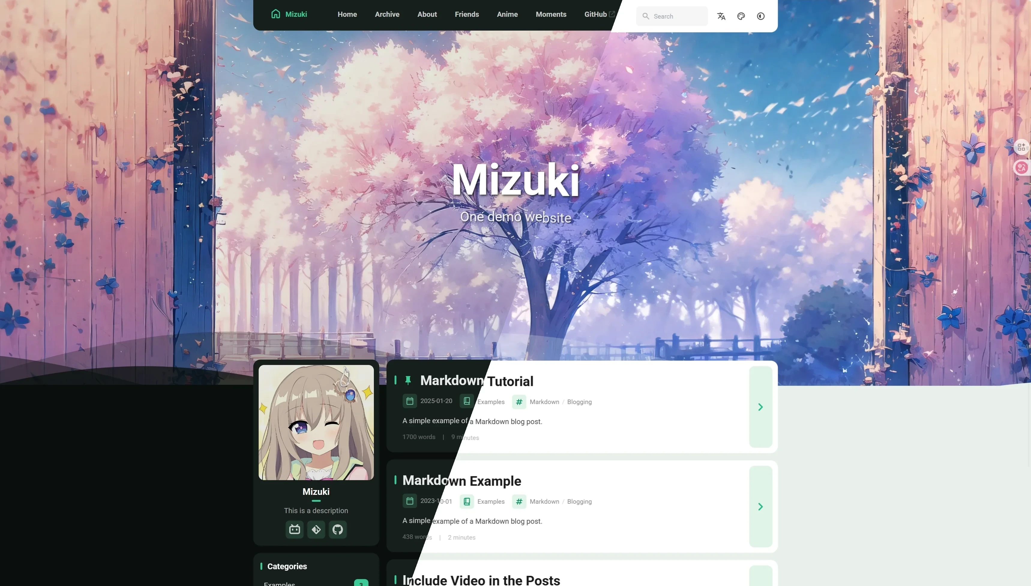 探索优雅轻量的 Astro 主题——Mizuki 模板推荐