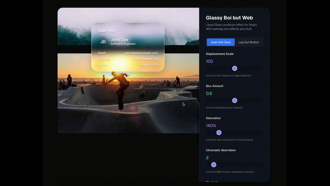 liquid-glass-react:打造苹果风格的液态玻璃 UI 效果